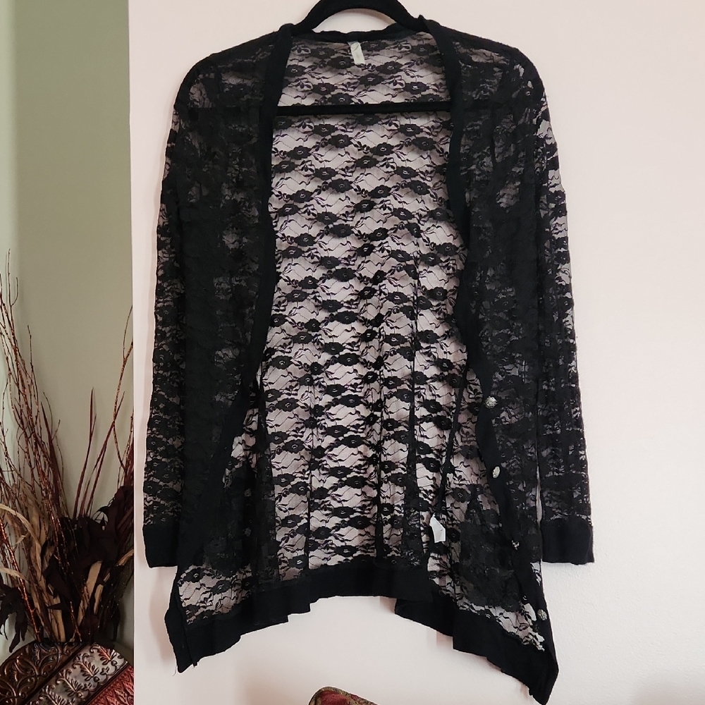 Black Lace Cardigan